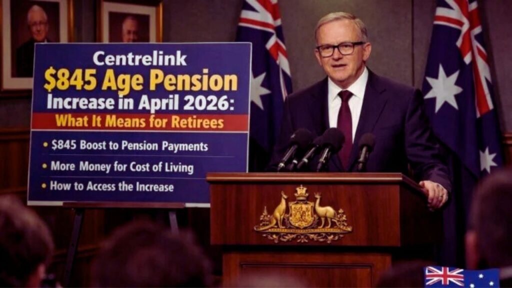 $845 Age Pension Hike in April 2026